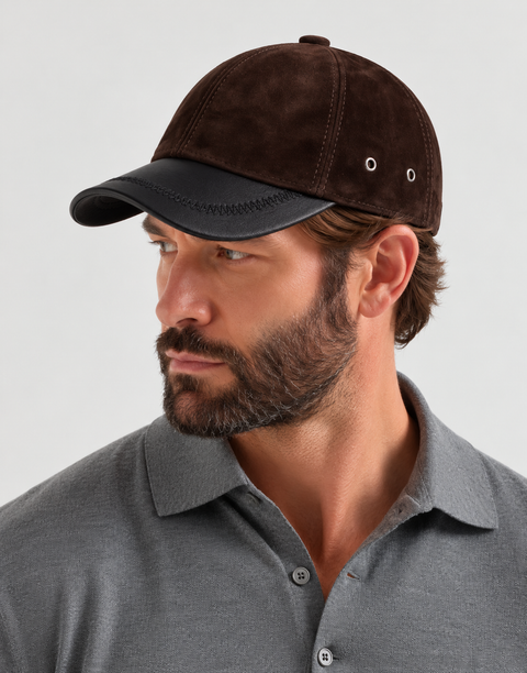 Chapeau pour homme en daim véritable