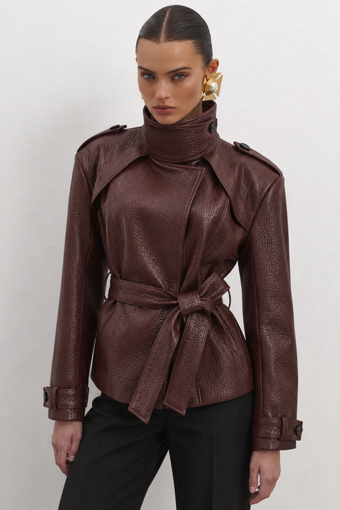 Chaqueta de cuero auténtico