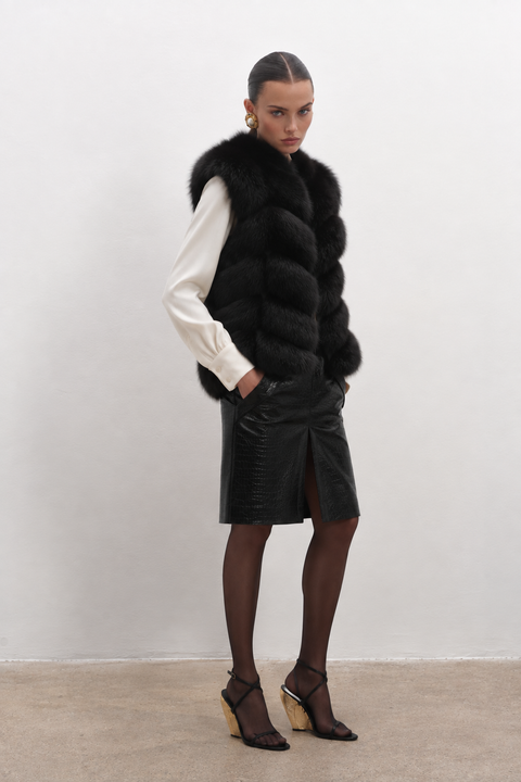 Sleeveless Fox Gilet