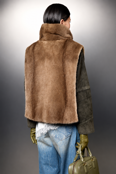Mink Fur Opened Vest