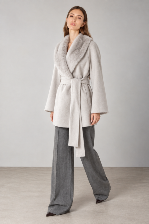 Cashmere and Mink Fur Coat