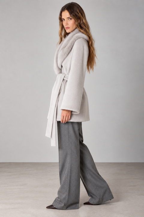 Cashmere and Mink Fur Coat