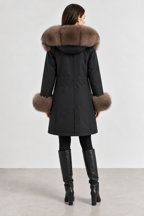 Parka mit Futter aus Fuchspelz