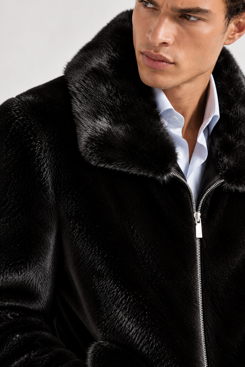 Herrejakke i ægte hel mink