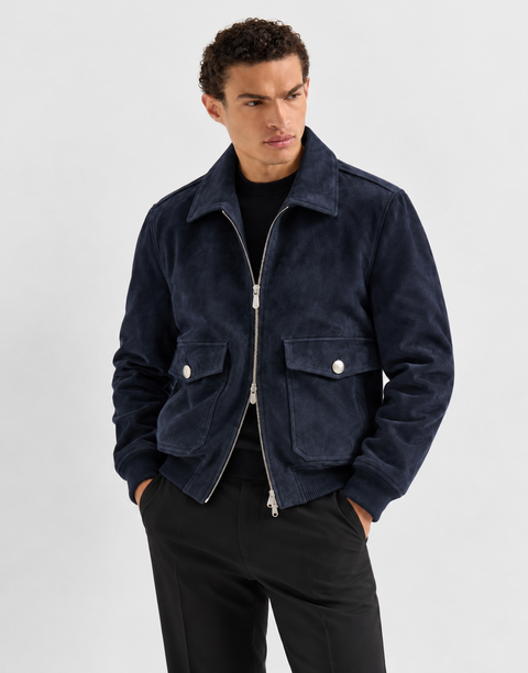 Veste pour homme en peau d’agneau véritable