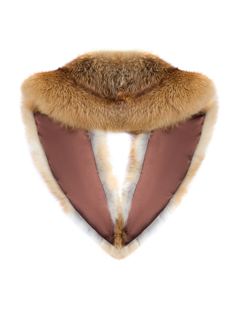 Cuello de piel de zorro rojo
