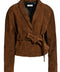 Short Brown Suede Jacket