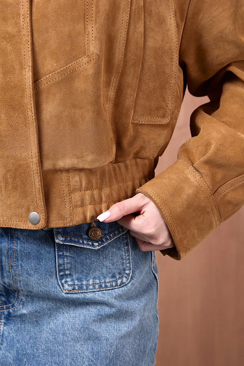 Cropped Suede Jacket