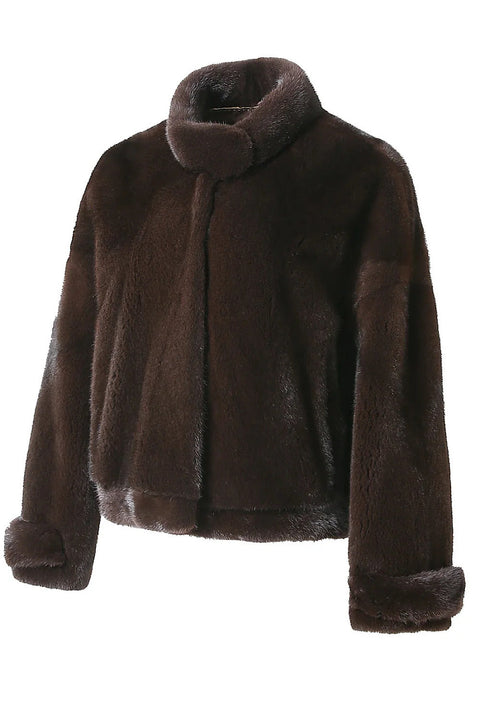 Short Brown Mink Jacket
