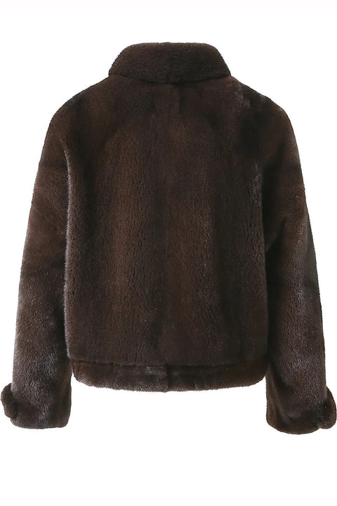 Short Brown Mink Jacket
