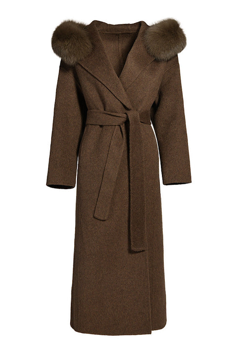 Cashmere Coat with Hood