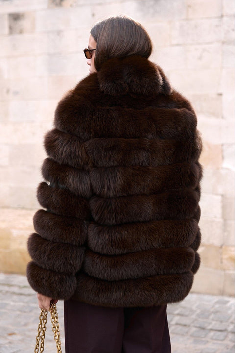 Brown Fox Fur Coat
