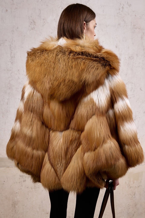 Hooded Fox Fur Cape