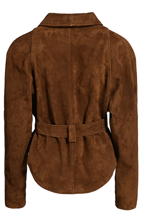Short Brown Suede Jacket
