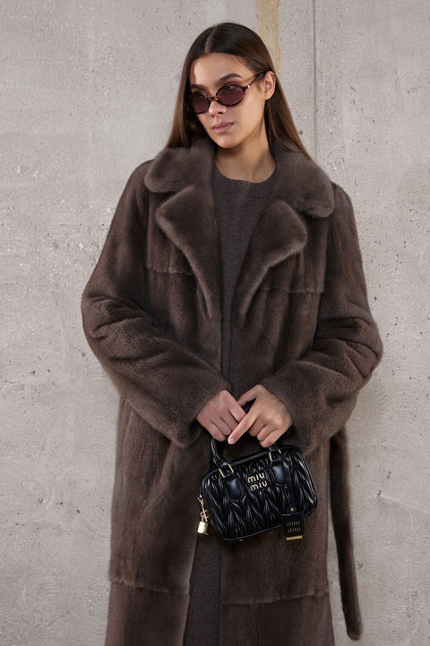 Long Mocca Mink Coat