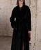 Long Black Faux Fur Coat