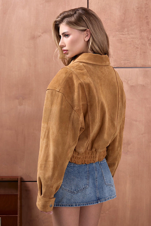 Cropped Suede Jacket