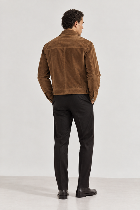 Chaqueta de piel de cordero auténtica