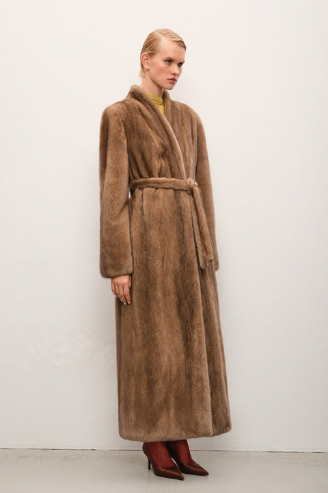 Long Mink Fur Coat