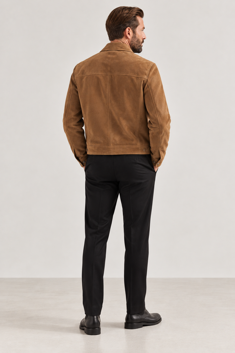 Veste en véritable peau d’agneau