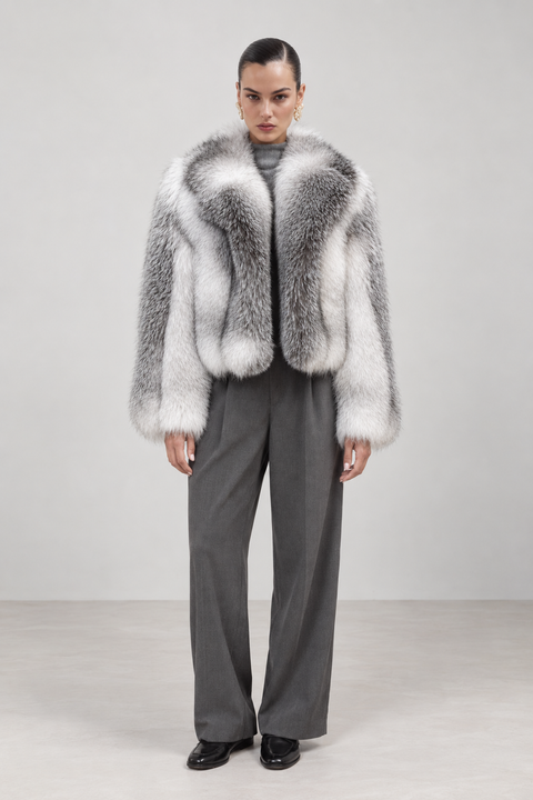 Cappotto in pelliccia di volpe artica