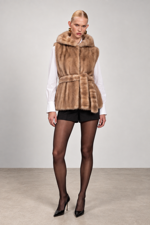Genuine Mink Fur Gilet