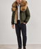 Men Short Lined Fur Parka