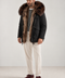 Men Short Lined Fur Parka