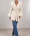 Off-White Wool coat with fox fur