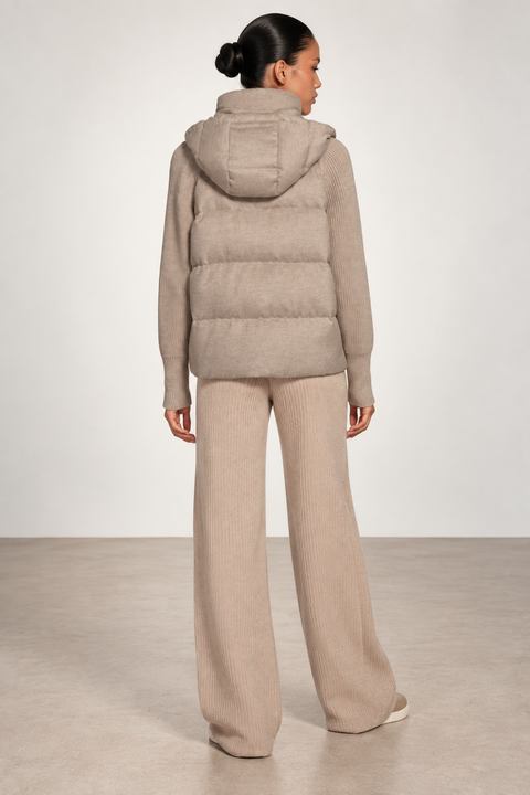 Hooded Cashmere and Mink Jacket