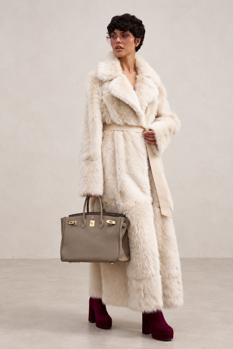 Cappotto lungo in montone toscano