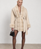Beige kort kashmirplagg med mink