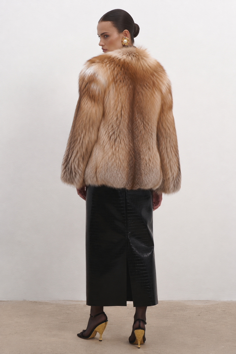 Red Fox Fur Coat