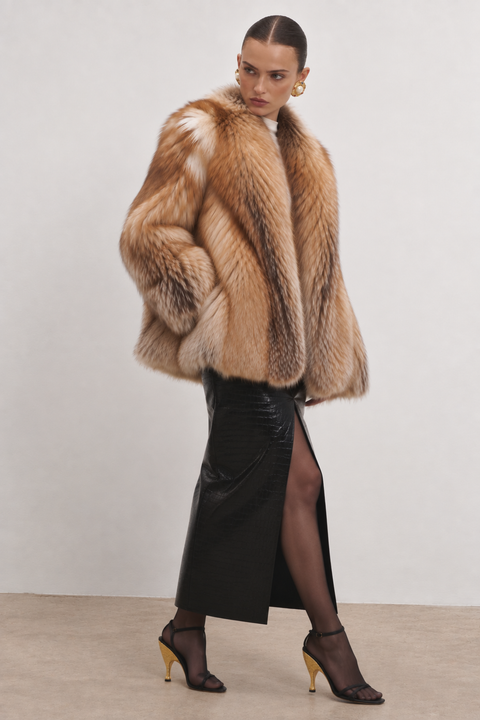 Red Fox Fur Coat