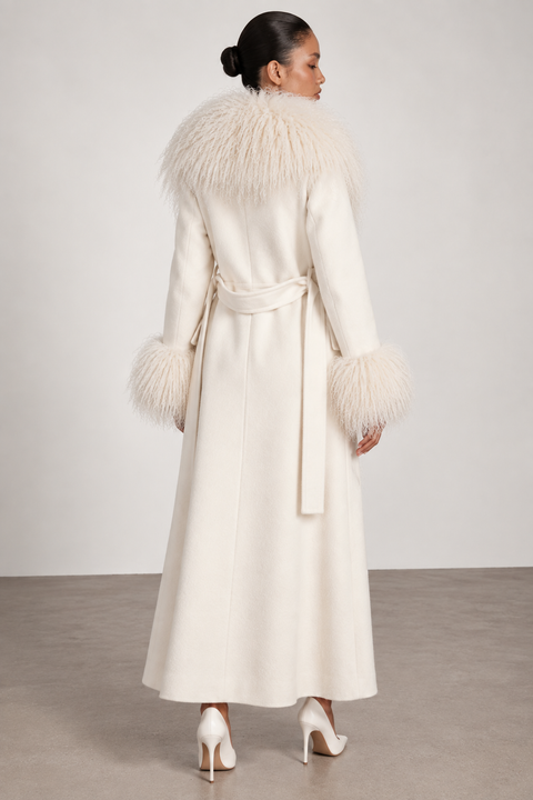 Cashmere Coat with Mongolian