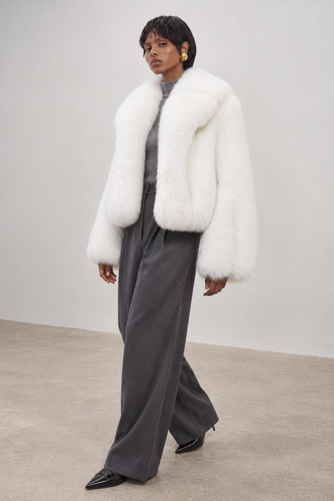 Cappotto in pelliccia di volpe artica