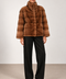 Cognac Genuine Mink Coat