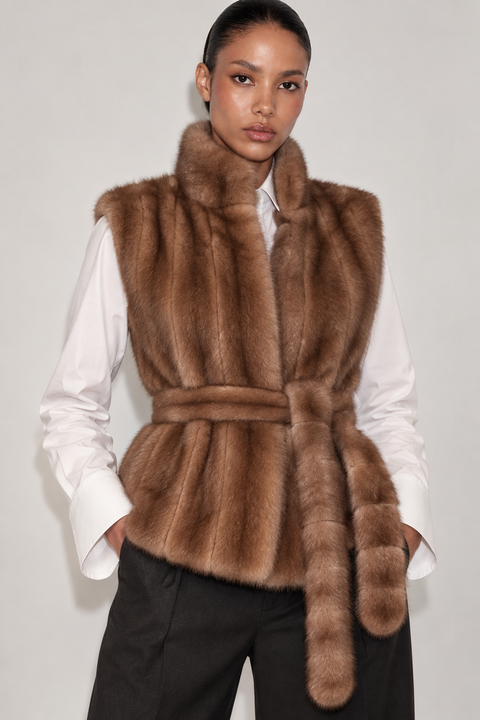 Genuine Mink Fur Gilet