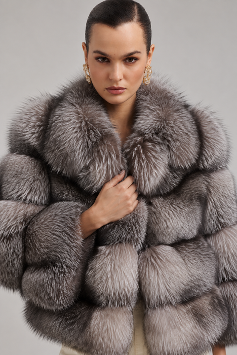 Cropped Fox Fur Coat