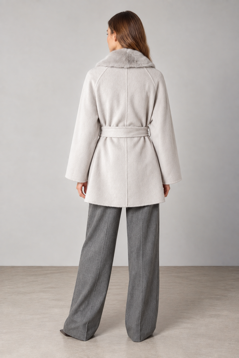 Cashmere and Mink Fur Coat