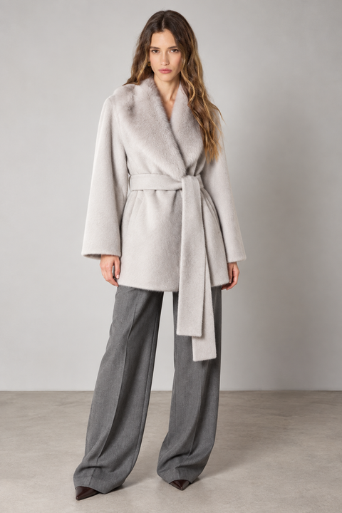 Cashmere and Mink Fur Coat