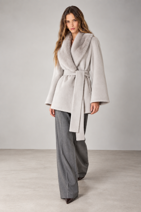 Cashmere and Mink Fur Coat