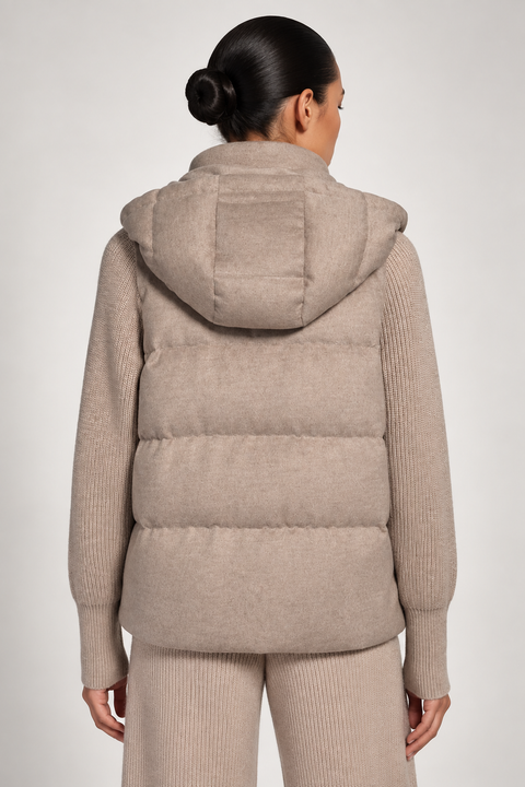 Hooded Cashmere and Mink Jacket