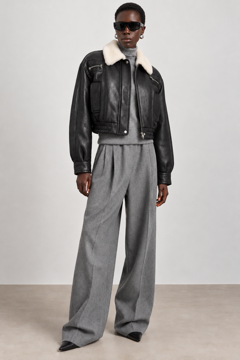 Cropped Shearling Jacket