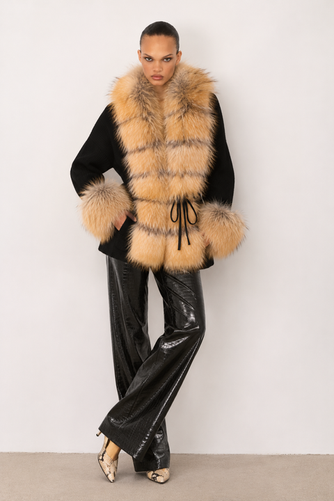 Wool and Faux Fur Jacket