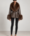 Giacca in pelle nera Allegra