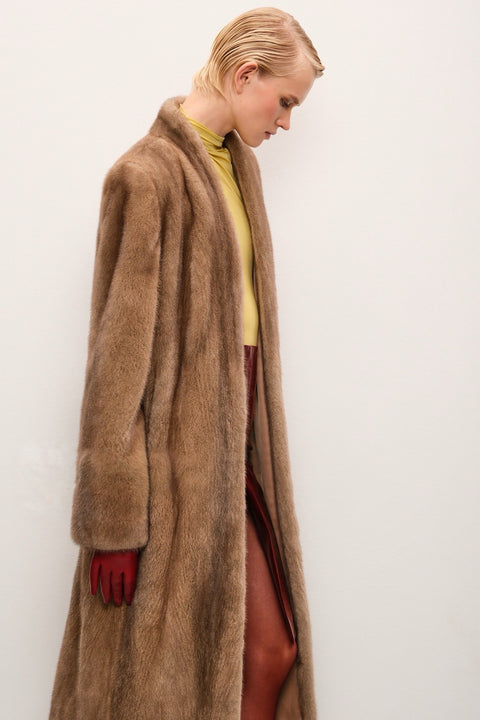 Long Mink Fur Coat