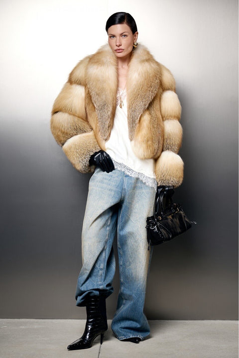 Gold Fox Fur Coat