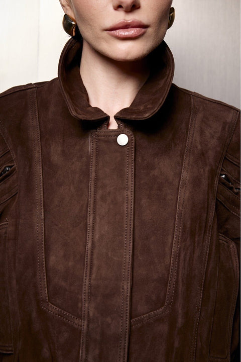 Cropped Suede Jacket