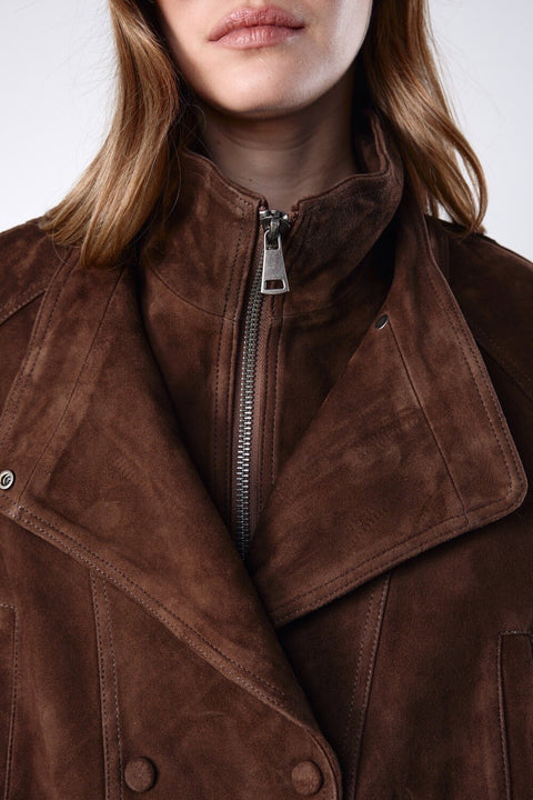 Lambskin Brown Suede Jacket